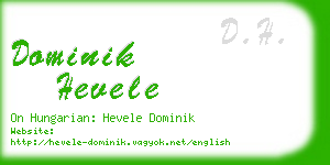 dominik hevele business card